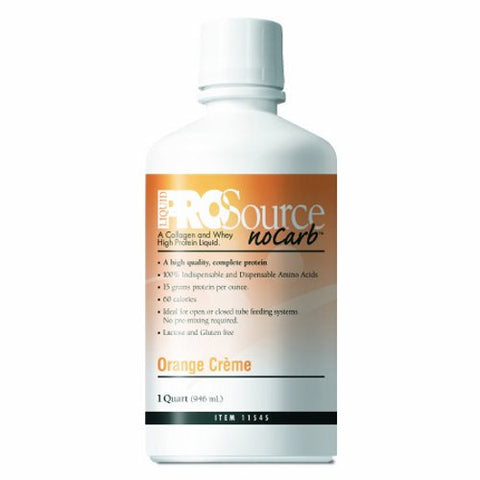 Medtrition, Protein Supplement ProSource NoCarb Orange Crème Flavor 32 oz. Bottle Ready to Use, Count of 4 Medtrition