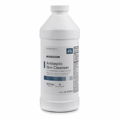 McKesson, Antiseptic Skin Cleanser McKesson 32 oz. Bottle 4% Strength CHG (Chlorhexidine Gluconate) / Isopropy, Count of 12 McKesson