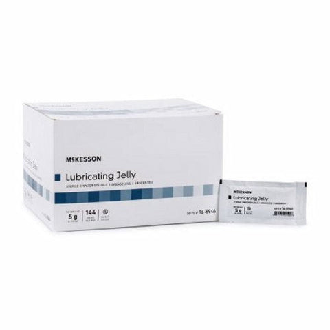 McKesson, Lubricating Jelly McKesson 5 Gram Individual Packet Sterile, 5 Grams, Box Of 144 McKesson