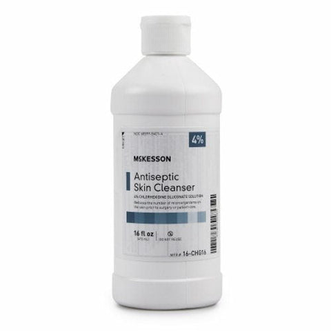 McKesson, Antiseptic Skin Cleanser McKesson 16 oz. Flip-Top Bottle 4% Strength CHG (Chlorhexidine Gluconate) /, Count of 12 McKesson