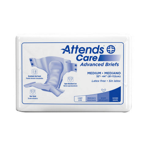 Attends, Unisex Adult Incontinence Brief Medium Disposable Heavy Absorbency BRHC20, Count of 24 Attends
