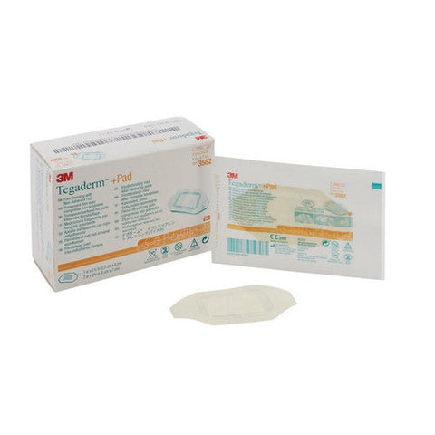 3M, Transparent Film Dressing With Pad Tegaderm 2 X 2-3/4 Inch Frame Style Delivery Rectangle Sterile, Case of 200 3M