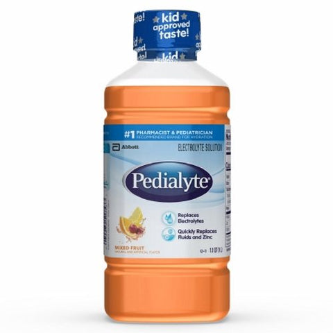 Pedialyte, Pediatric Oral Electrolyte Solution Pedialyte  Fruit Flavor 1 Liter Bottle Ready to Use, Count of 8 Pedialyte