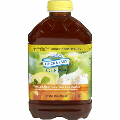 Hormel, Thickened Beverage Thick & Easy  46 oz. Container Bottle Iced Tea Flavor Ready to Use Honey Consiste, Count of 6 Hormel