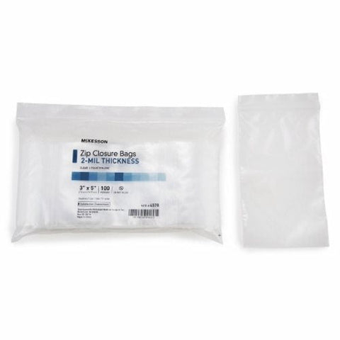 McKesson, Zip Closure Bag McKesson 3 X 5 Inch Polyethylene Clear, Case Of 12 McKesson