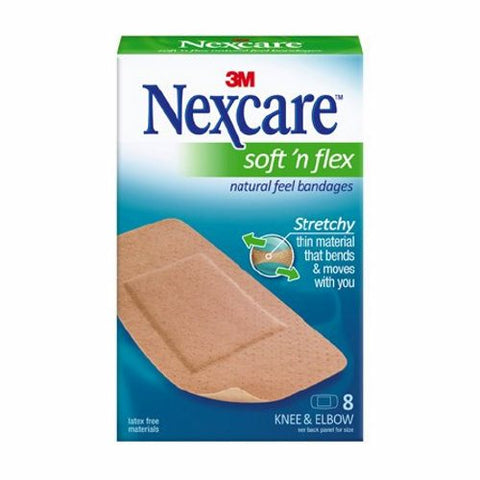 3M, Adhesive Strip Nexcare Soft 'N Flex 2 X 4 Inch Fabric Rectangle Tan Sterile, Box Of 8 3M