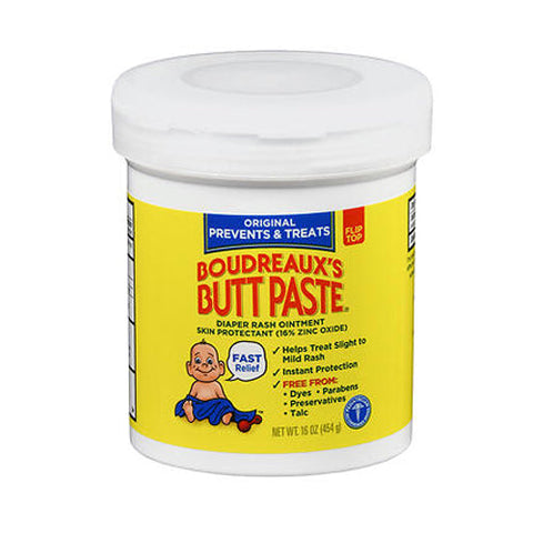 Boudreaux's Butt Paste, Baby Diaper Rash Cream Original Strength, 16 Oz Boudreaux's Butt Paste