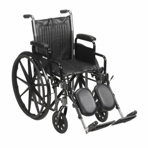 McKesson, Wheelchair Dual Axle Desk Length Arm Swing-Away Elevating Legrest Black 16 Inch Seat Width Adult, Count of 1 McKesson