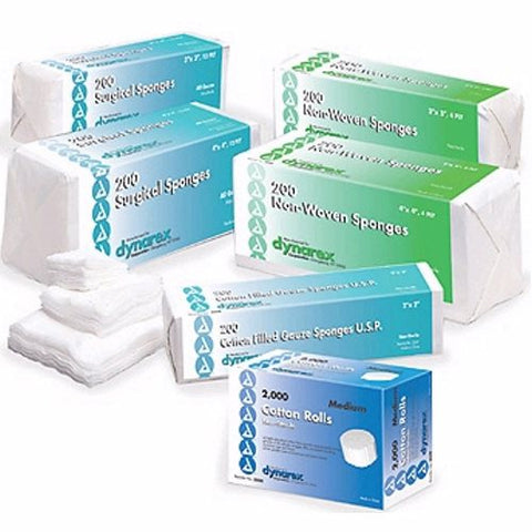 Dynarex, Gauze Sponge Dynarex Cotton 12-Ply 3 X 3 Inch Square NonSterile, Case Of 20 Dynarex