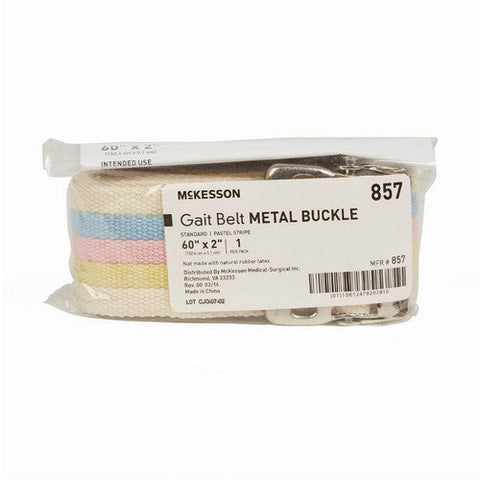 McKesson, Gait Belt 60 Inch Length Pastel Stripe 857, Count of 48 McKesson
