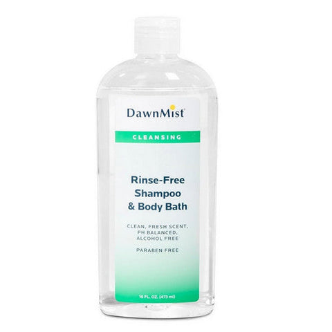 DawnMist, Rinse-Free Shampoo and Body Wash DawnMist  16 oz. Flip Top Bottle Scented, Count of 12 DawnMist
