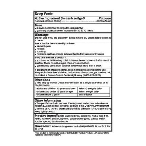 SDA Labs, Stool Softener Original, 100 Mg, 100 Softgels SDA Labs