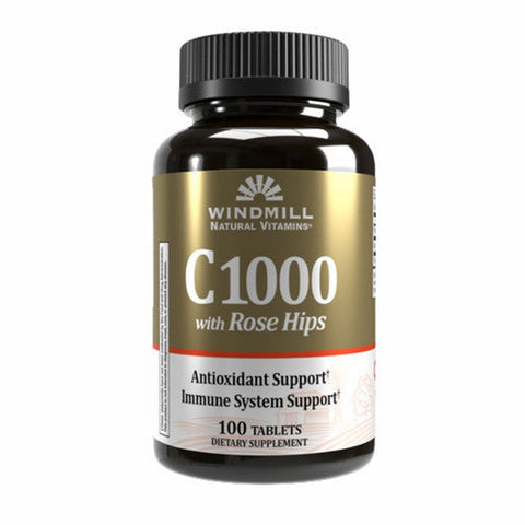 Windmill Health, Vitamin C with Rose Hips, 1000mg, 100 Tabs Windmill Health