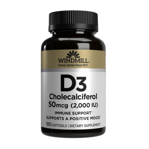 Windmill Health, Vitamin D3, 100 Softgels Windmill Health