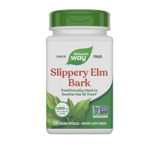 Slippery Elm Bark 100 Veg Caps by Nature's Way