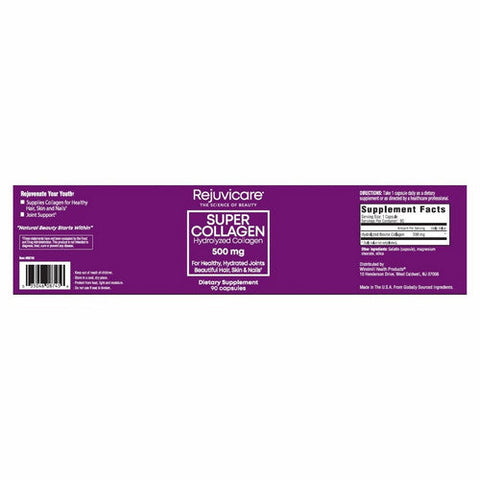 RejuviCare, Super Collagen, 500 Mg, 90 Caps RejuviCare