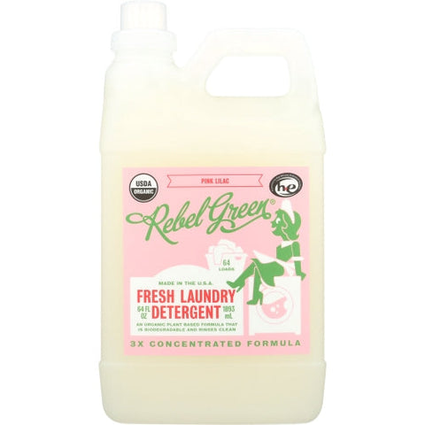 Rebel Green, Detrgnt Lndry Pnk Lilac, Case of 4 X 64 Oz