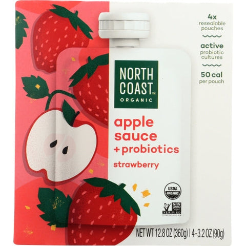 North Coast, Apple Sce Strwbry Pbiotic, 12.8 Oz(Case Of 6) North Coast