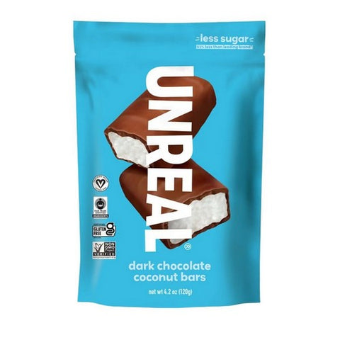 Unreal, Dark Chocolate Coconut Bars, 4.2 Oz(Case Of 6) Unreal