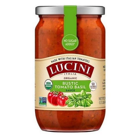 Lucini, Rustic Tomato Basil Tomato Sauce, 24 Oz(Case Of 6) Lucini