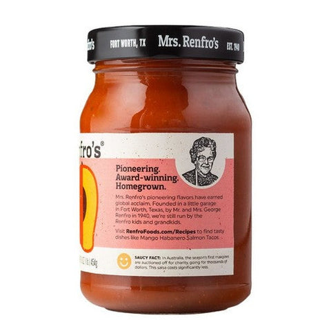 Mrs Renfro, Habanero Salsa Medium Hot Mango, 16 Oz(Case Of 6) Mrs Renfro