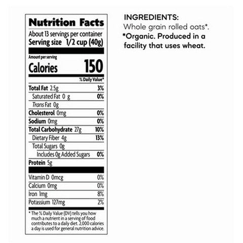 Natures Path, Organic  Old Fashioned Oatmeal, 18 Oz(Case Of 6) Natures Path
