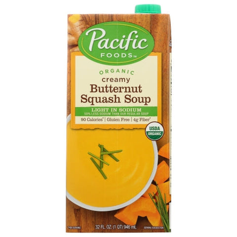 Soup Lsodium Bttrnt Sqsh Case of 12 X 32 Oz by Pacific Foods