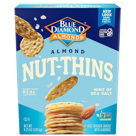 Blue Diamond, Almond Nut-thins Hint Of Sea Salt, 4.25 Oz(Case Of 12) Blue Diamond