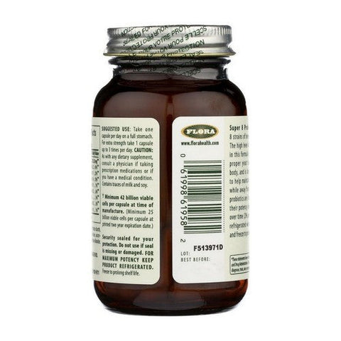 Flora, Udo'S Choice Super 8 Hi-Potency Probiotic, 42 Billion Cells, 30 Caps Flora