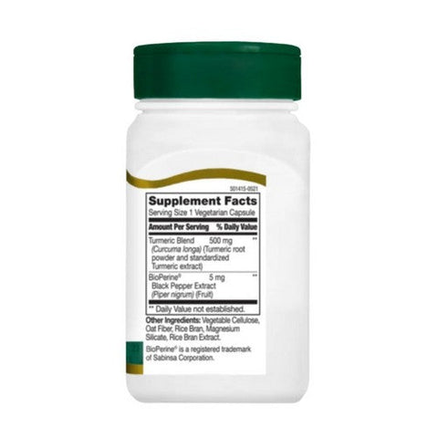21st Century, Turmeric With Balck Pepper, 500 Mg, 60 Caps 21st Century