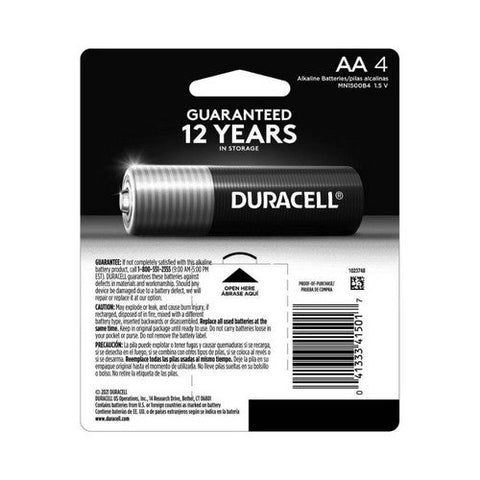 Duracell, Power Boost Alkaline Batteries Aa, 4 Count