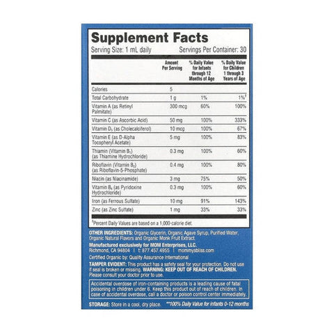 Mommys bliss, Baby MultiVitamin Iron, 1 FL Mommys bliss