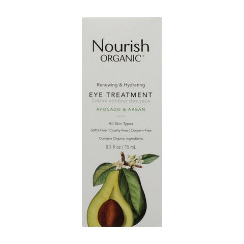 Nourish, Organic Eye Treatment Avocado Plus Argan Oil, 0.5 Oz Nourish