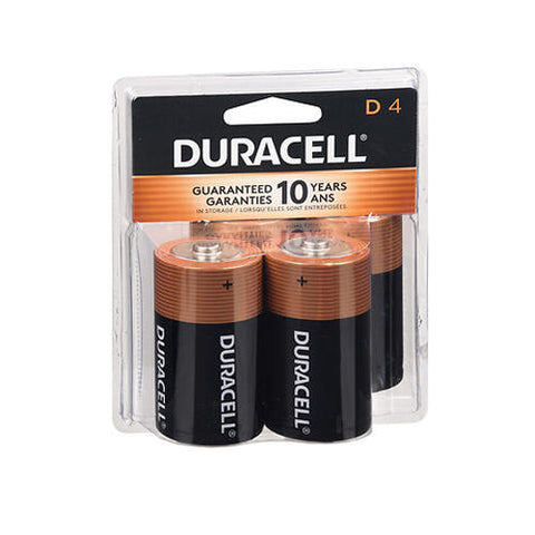 Duracell, Alkaline D Batteries 1.5 Volt, 4 Count Duracell