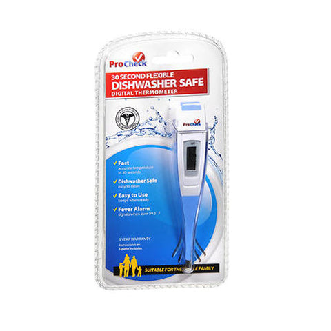 Pro Check, 30 Second Flexible Dishwasher Safe Digital Thermometer, 1 Count Pro Check