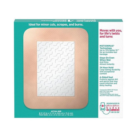 Band-Aid, Skin-Flex Adhesive Cover Large 3 1/2 X 4 1/2 Inch, 6 Count Band-Aid