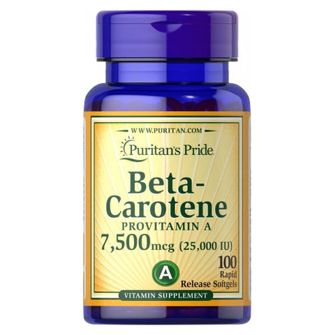 Puritan's Pride, Beta-Carotene 25,000 IU, 100 Softgels Puritan's Pride