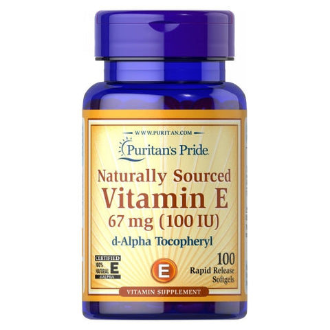 Puritan's Pride, Vitamin E-100 IU Naturally Sourced, 100 Softgels Puritan's Pride