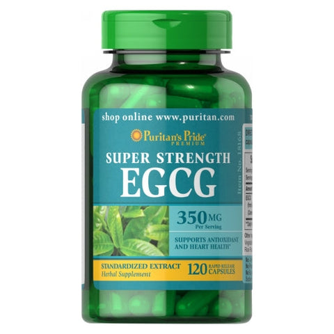 Puritan's Pride, Super Strength EGCG, 350 mg, 120 Capsules Puritan's Pride