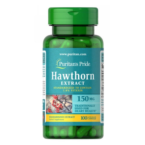 Puritan's Pride, Hawthorn Standardized Extract, 150 mg, 100 Capsules Puritan's Pride