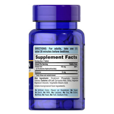 Puritan's Pride, Melatonin with B-6, 5 mg, 120 Tablets Puritan's Pride