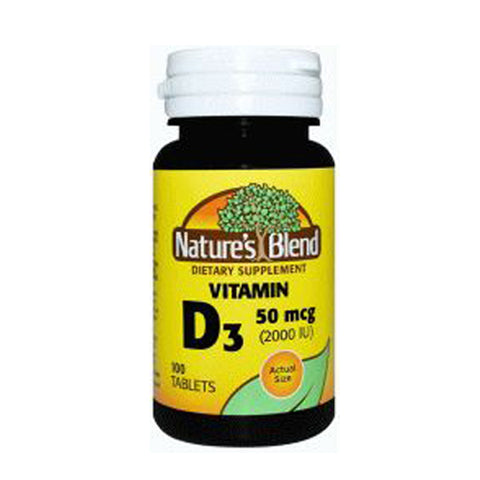 Nature's Blend, Vitamin D3, 50mcg (2000IU), 100 Softgels Nature's Blend