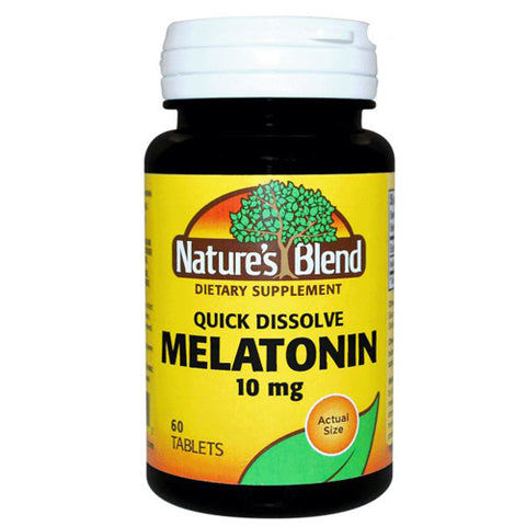 Nature's Blend, Melatonin Quick Dissolve Cherry Flavor, 10 mg, 60 Tabs Nature's Blend