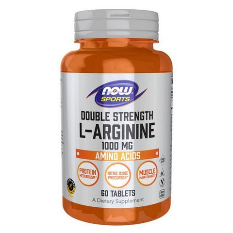 Now Foods, L-Arginine Double Strength, 1000 mg, 60 Tablets Now Foods