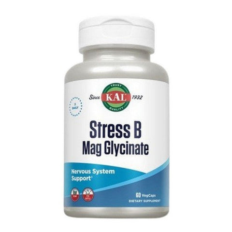 Kal, Stress B Magnesium Glycinate, 60 Count Kal