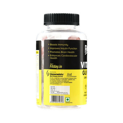 Fitday, Fitday Multivitamin Gummies, Mixed Fruit Flavour 30 Chewable Gummies Fitday