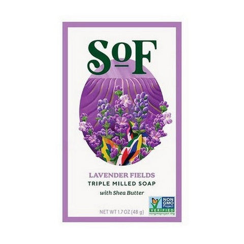 South Of France Soaps, Triple Milled Bar Soap Lavender Fields, 1.7 Oz South Of France Soaps