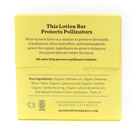 Moon Valley Organics, Herbal Lotion Bar Lemon Vanilla, 1.9 Oz Moon Valley Organics
