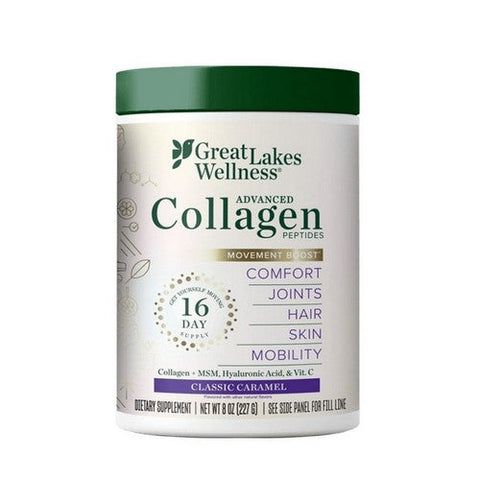 Great Lakes Wellness, Wellness Movement Boost Advanced Collagen Peptides Classic Caramel, 8 Oz Great Lakes Wellness