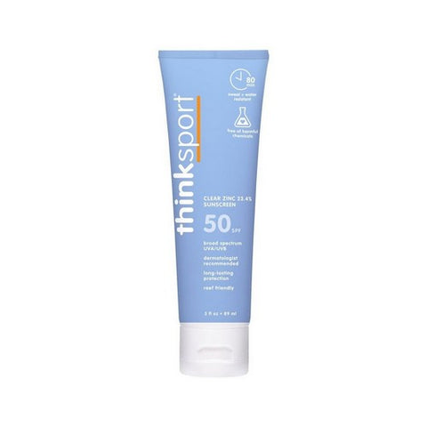 ThinkSport, Clear Zinc Sunscreen Spf 50, 3 Oz ThinkSport